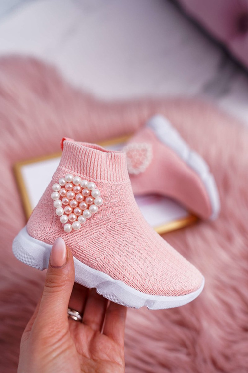 Dziecięce Obuwie Sportowe Wsuwane Różowe Sammy