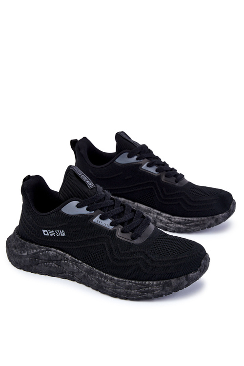 Lekkie Męskie Buty Sportowe Big Star KK174018 Czarne