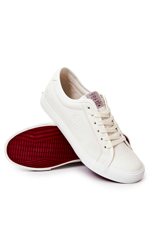 Męskie Skórzane Trampki Cross Jeans JJ1R4023C Białe