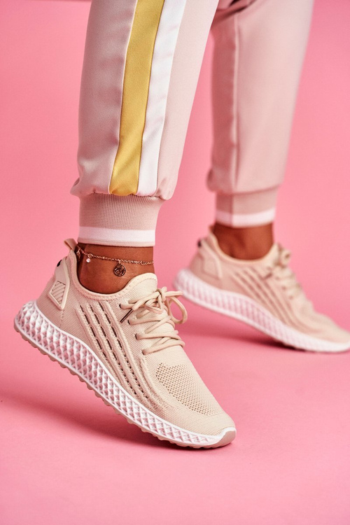 Sportowe Damskie Buty Lekkie Beżowe Mersea