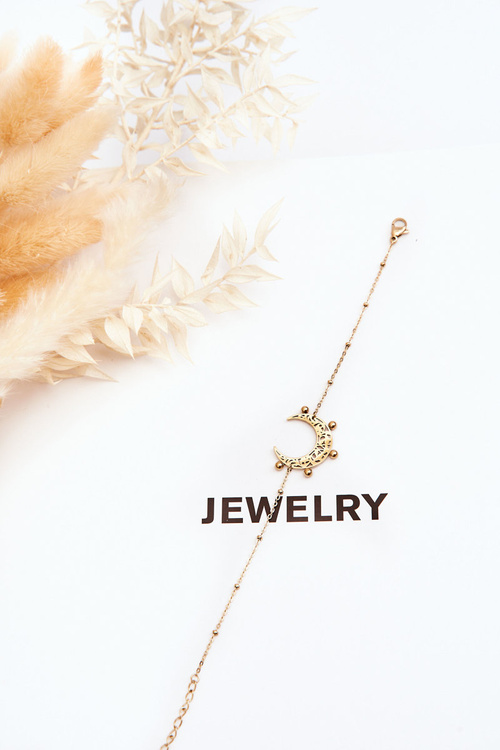 Damska Bransoletka Z Księżycem Złota