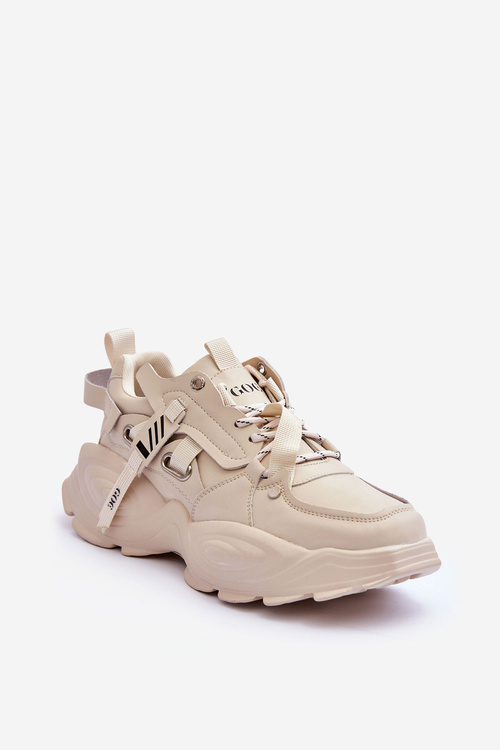 Buty Sportowe Sneakersy GOE MM2N4015 Beżowe