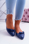 Damskie Balerinki Gumowe Granatowe Meliski Syntha