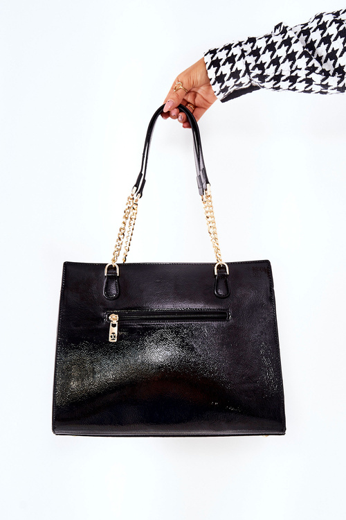 Lakierowana Torebka Na Ramię NOBO L1750 Czarna