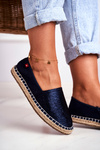 Espadryle Damskie Pleciona Podeszwa Granatowe Big Star DD274A147