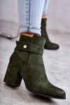 Damskie Zamszowe Botki La.Fi 260041BGR-SU Zielone