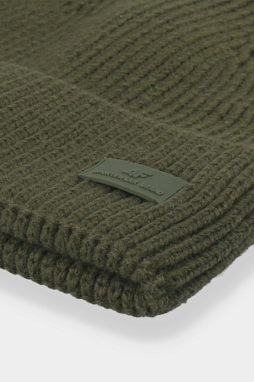 Czapka Męska Zimowa Z Logo 4F 4FAW23ACAPM311-43S Khaki