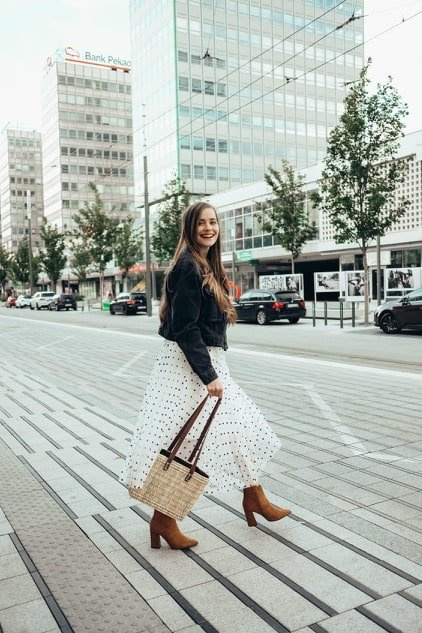 Botki Damskie Na Obcasie Z Nitami W Szpic RB23P Camel Snack