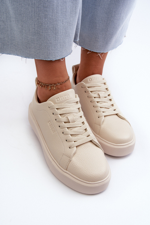 Lekkie Sneakersy Damskie Big Star NN274321 Memory Foam System Beżowe