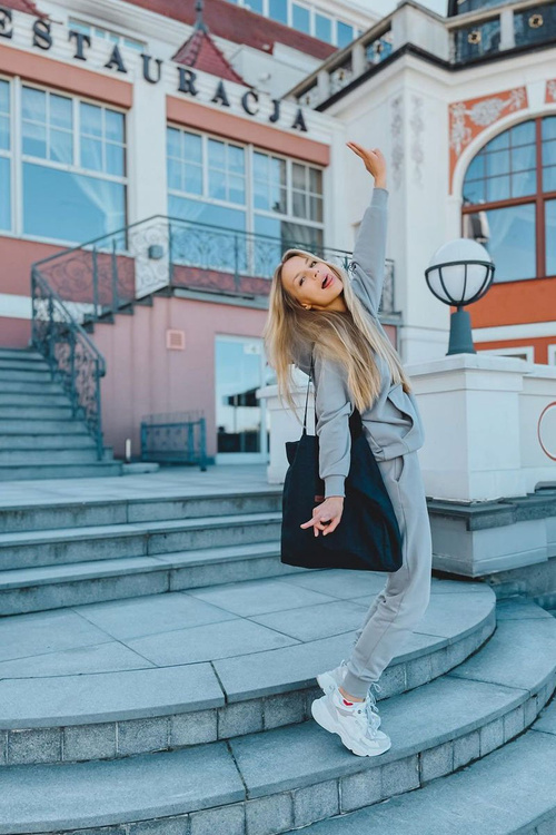 Damskie Sportowe Buty Memory Foam Big Star HH274255 Biało-Fioletowe