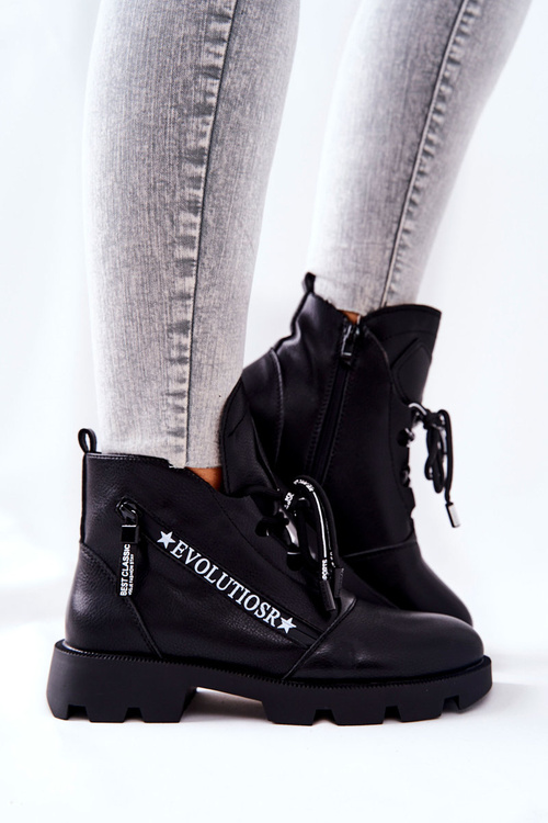 Botki Ocieplane Futerkiem Sergio Leone Czarne TR740