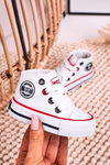 Dziecięce Wysokie Trampki Z Suwakiem BIG STAR HH374187 Białe