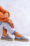 Materiałowe Espadryle Wsuwane Big Star JJ274876 Szare