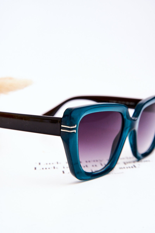 Klasyczne Damskie Okulary Przeciwsłoneczne V110061 Zielono-Czarne