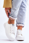 Wygodne Trampki Na Platformie Lee Cooper LCW-23-31-1806L Białe