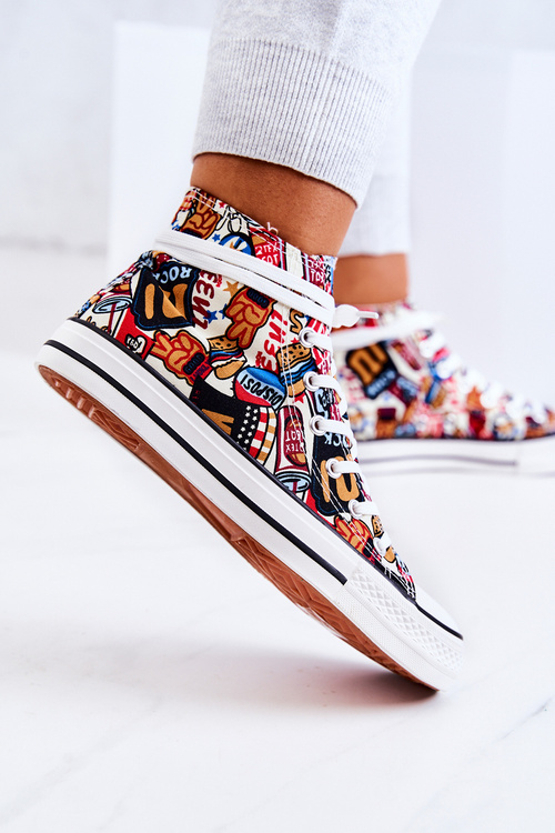 Wysokie Trampki Logowane Multikolor Nollie