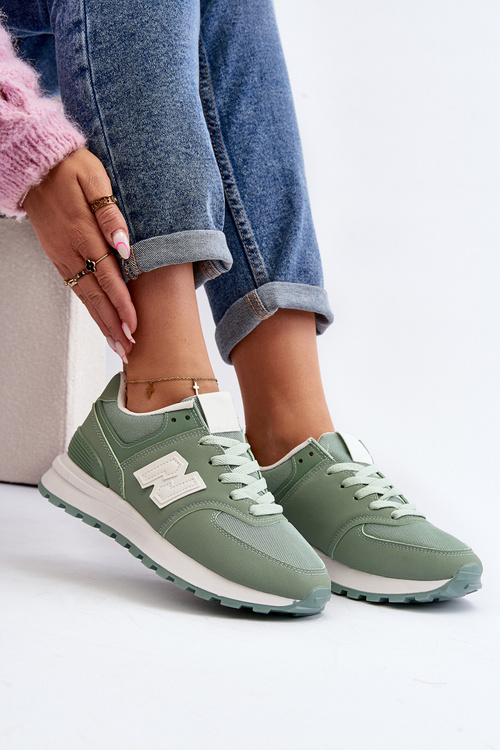 Buty Sportowe Sneakersy Damskie Zielone Lifari