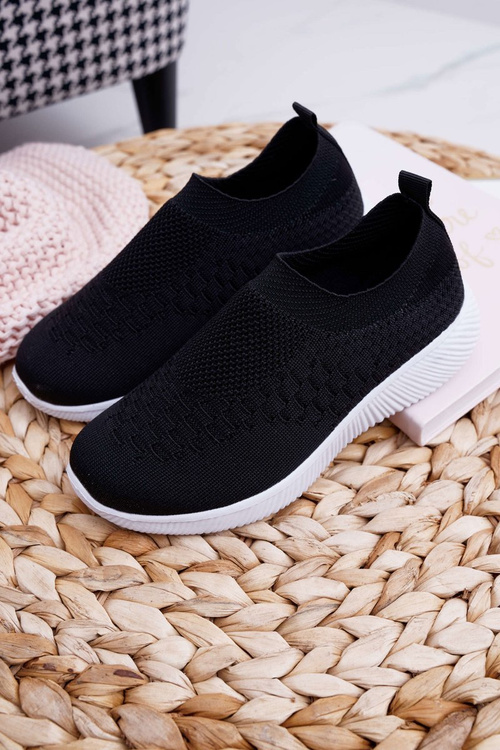 Obuwie Sportowe Dziecięce Młodzieżowe Czarne Lambi