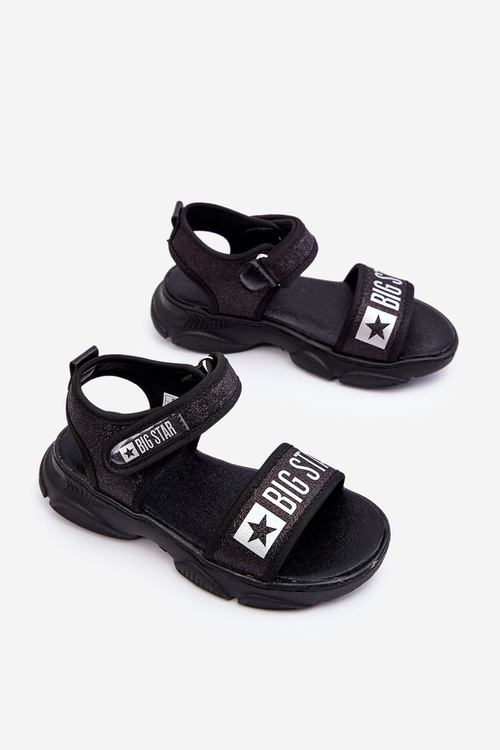 Dziecięce Sandałki Na Rzep Big Star LL374192 Czarne