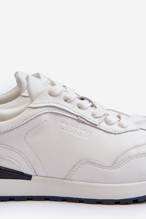 Sneakersy Męskie Skórzane BIG STAR NN174288 Białe