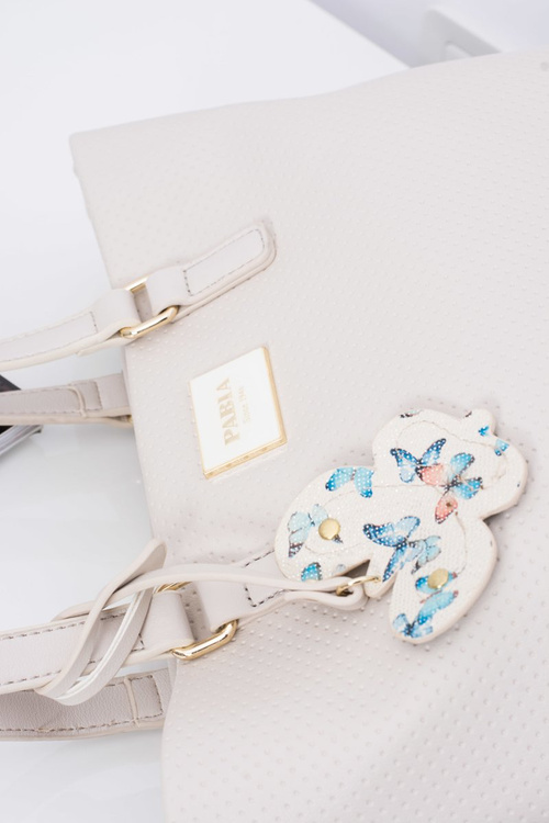 Torebka Damska Beżowa Shopper Bag do Ręki