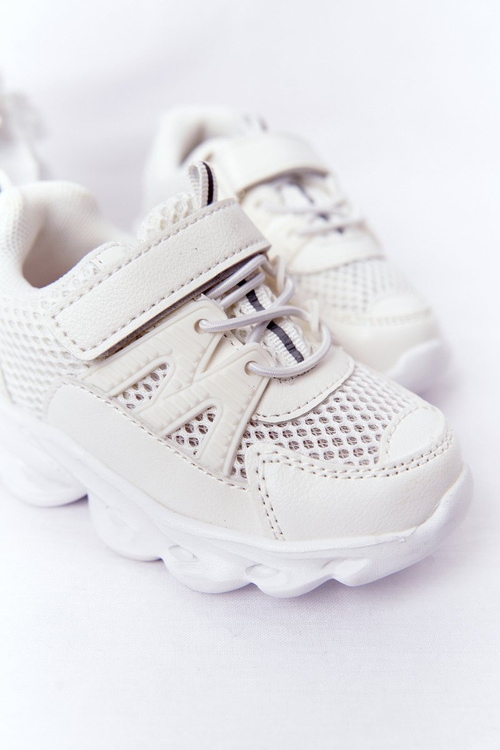 Dziecięce Sneakersy Ze Świecącą Podeszwą LED Białe So Cool!
