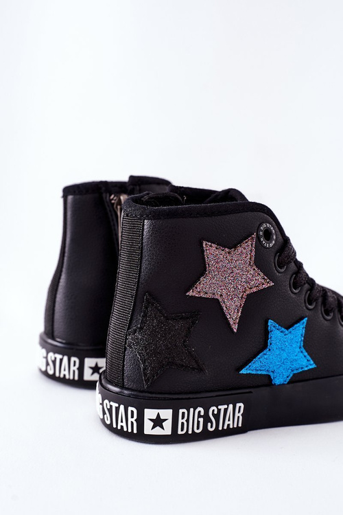 Dziecięce Wysokie Trampki Z Suwakiem BIG STAR II374028 Czarne