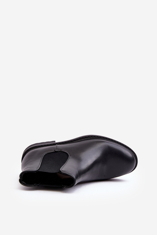 Męskie Botki Sztyblety Niskie Czarne Dymidi