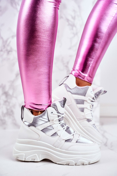 Sportowe Damskie Buty Białe Granto