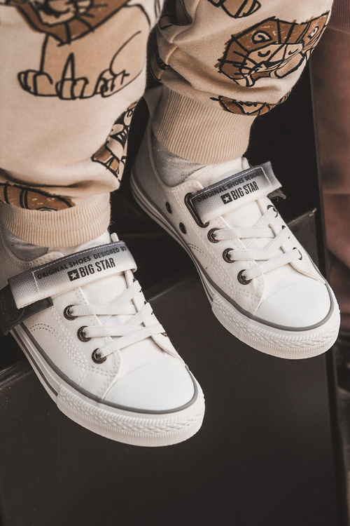 Dziecięce Niskie Trampki BIG STAR JJ374070 Białe