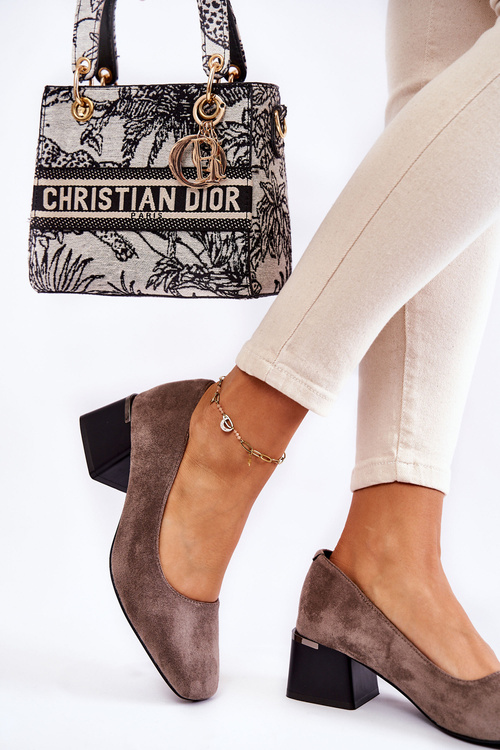 Zamszowe Czółenka La.Fi 230034G-SU Szare