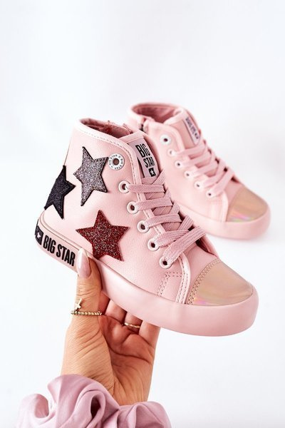 Dziecięce Wysokie Trampki Z Suwakiem BIG STAR II374030 Różowe