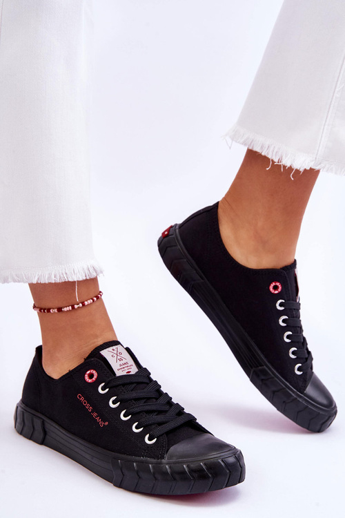 Klasyczne Damskie Trampki Cross Jeans LL2R4051 Czarne