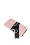 Skórzany Portfel Na Suwak Różowy Mille