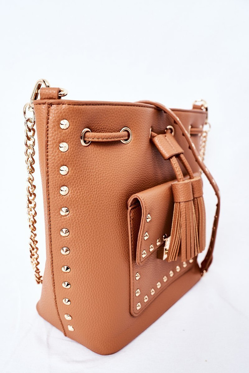 Torebka Listonoszka Na Łańcuszku NOBO K4090 Brązowa