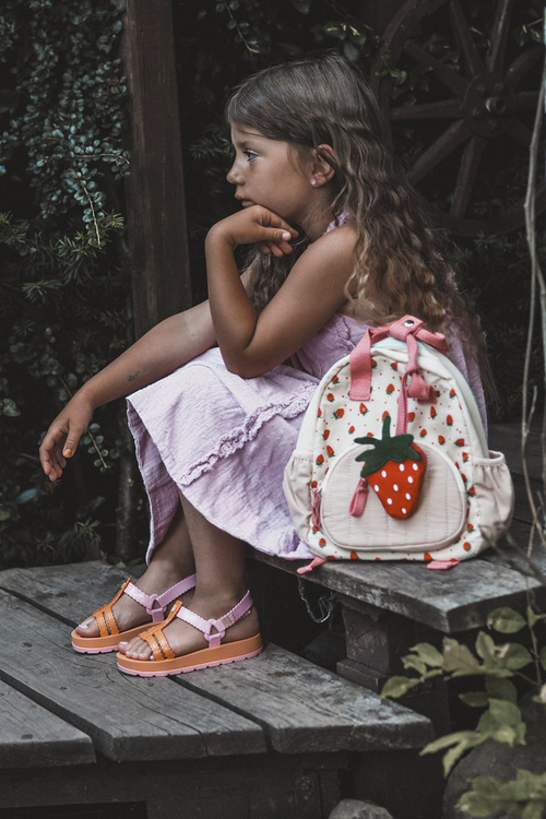 Dziecięce Pachnące Sandałki Na Rzep ZAXY LL385026 Pomarańczowe