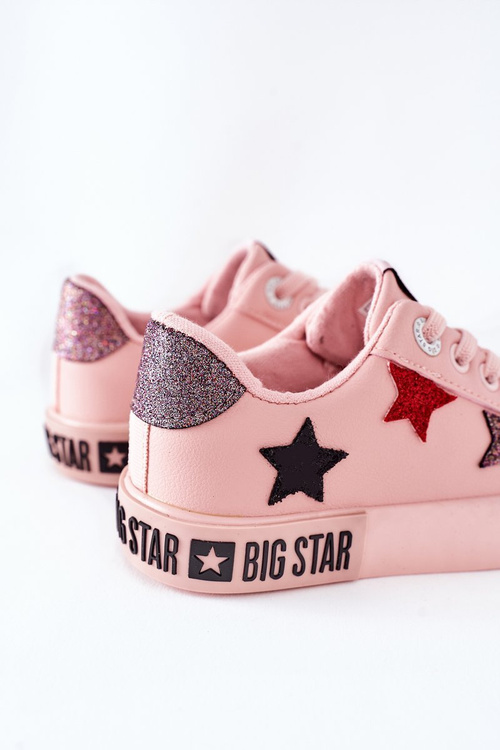 Dziecięce Skórzane Trampki BIG STAR II374033 Różowe
