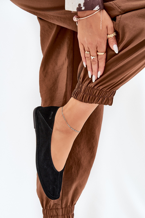 Zamszowe Baleriny Damskie Big Star RR274080 Czarne