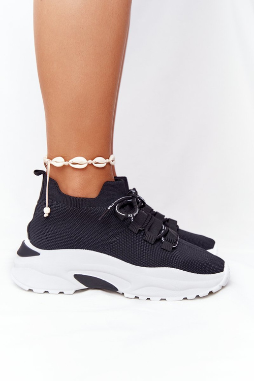 Damskie Sportowe Buty Skarpetkowe Czarne KeSports