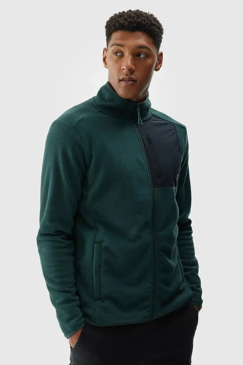 Polar Męski Ze Stójką Regular 4F 4FWAW24TFLEM250-40S Ciemnozielony