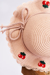 Dziecięcy Kapelusz Z Wisienkami Różowy