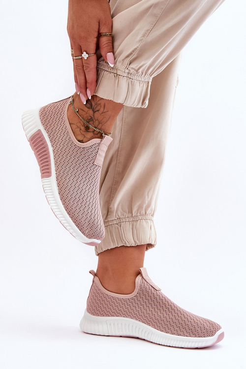 Klasyczne Wsuwane Buty Sportowe Jasnoróżowe Frankie