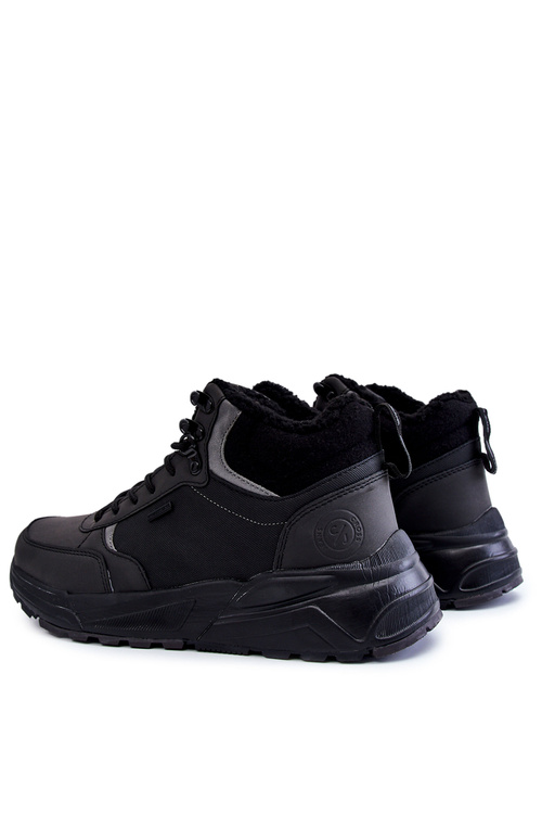 Męskie Ocieplane Buty Trekkingowe Cross Jeans KK1R4031C Czarne