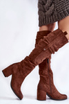 Zamszowe Kozaki Za Kolano La.Fi 270065FX-SU Brązowe