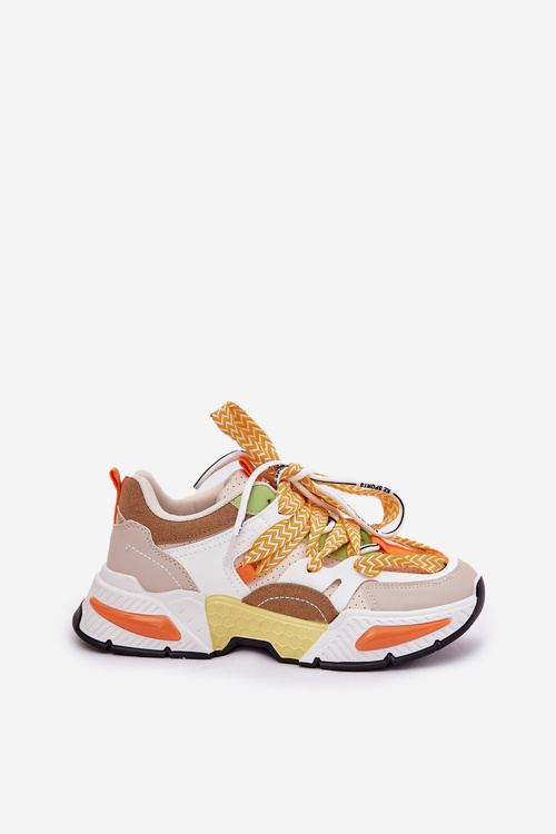 Sneakersy Buty Sportowe Damskie Z Podwójnym Sznurowaniem Multikolor Efobell