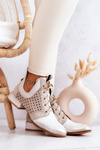 Skórzane Botki Trzewiki Maciejka 05541-25 Jasnobeżowe