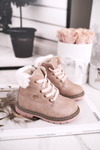 Dziecięce Ocieplane Trapery Botki Różowe Maestro