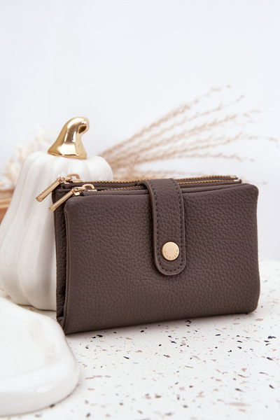 Portfel Damski Z Eko Skóry Szary Ilissea