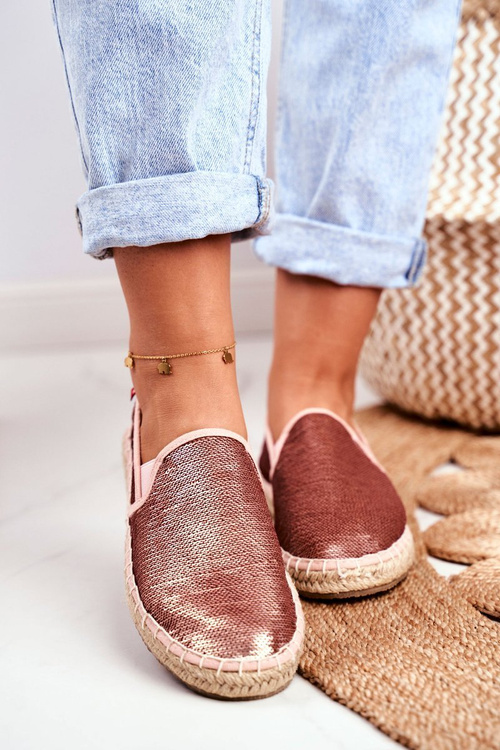 Espadryle Damskie Pleciona Podeszwa Różowe Big Star DD274A163