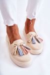 Damskie Tenisówki Trampki Slip-On Beżowe Venira